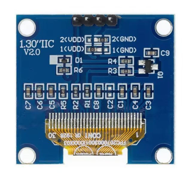 OLED дисплей модуль 1.3' 4 pin #3 -СИНИЙ- 128x64 BLUE (IIC I2C SH1106) модуль для Arduino 5143-3 фото