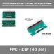 Перехідник DIY PCB плата макетна FPC FCC 40 pin 0.5мм (+ 1.00 мм під паяння конектора) - DIP 40 pin (2.54 мм, кут 90 гр.) подовжув 7153 фото 1