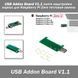 USB Addon Board V1.1 плата надстройка корпус для Raspberry Pi Zero (Zero W, Zero WH) тестовая панель diy Expan 7050 фото 1