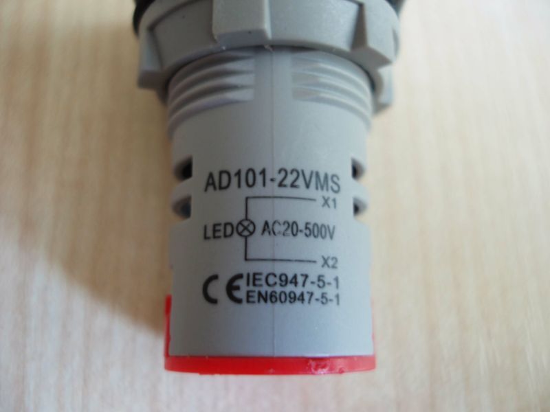 Вольтметр червоний LED AC20-500V AD101-22VMS 4782 фото
