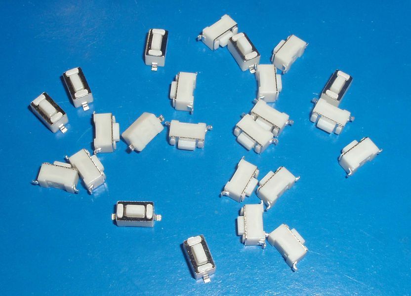 Кнопка тактовая 3х6х4.3мм 2Pin, микропереключатель SMD 2 контакта Switch Momentary Tact push button клавиша 3912 фото