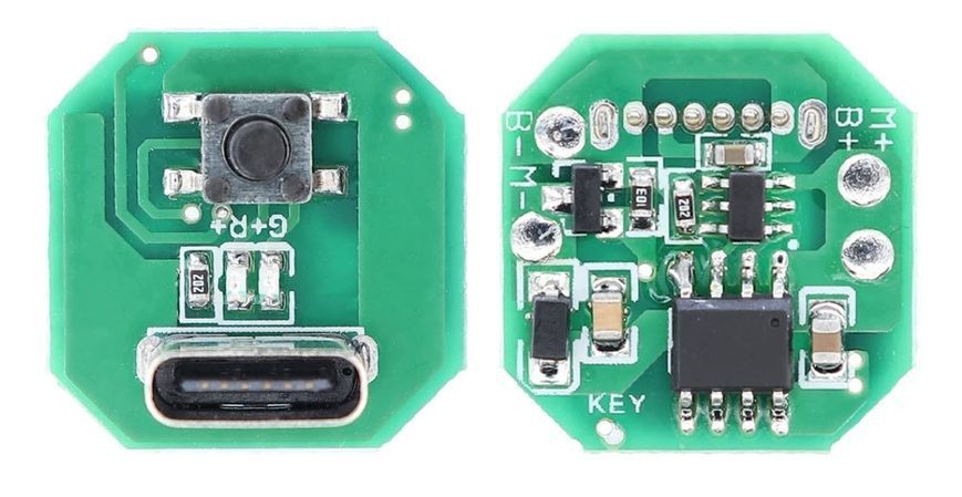 SM-29 YN-JWX-8-C DIY LED плата драйвер 18650 21700 USB Type-C інтегрований модуль заряду/розряду ліхтар Flashlight driver board DIY circuit board charging port integrated charging  Універсальне DIY-рішення для створення або модернізації потужних світлодіо 8114 фото
