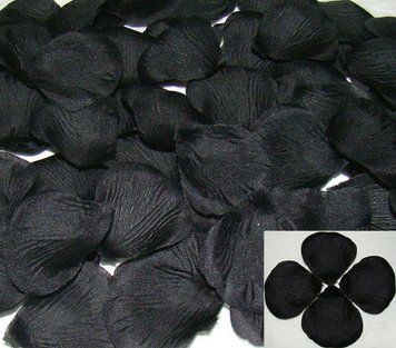 Лепестки роз искусственные 200 шт. Цвет черный BLACK Украшение праздника, свадьбы, торжества 392 фото