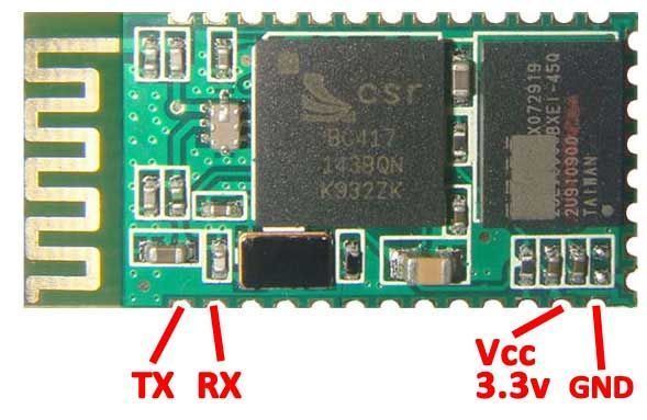 Bluetooth модуль HC-06 RS232 прийомо-передавач з антеною, на підкладці, інтерфейс RS232 3701 фото