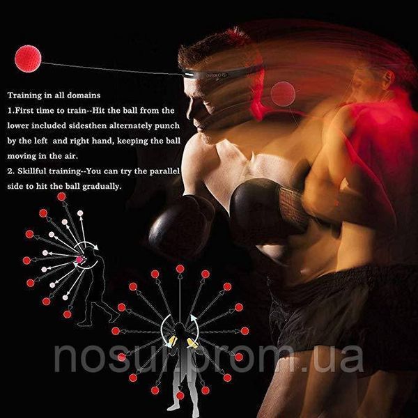 Файтбол Бойовий М'яч тренажер для боксу Fight ball м'яч на гумці тренувальна кулька 5598 фото