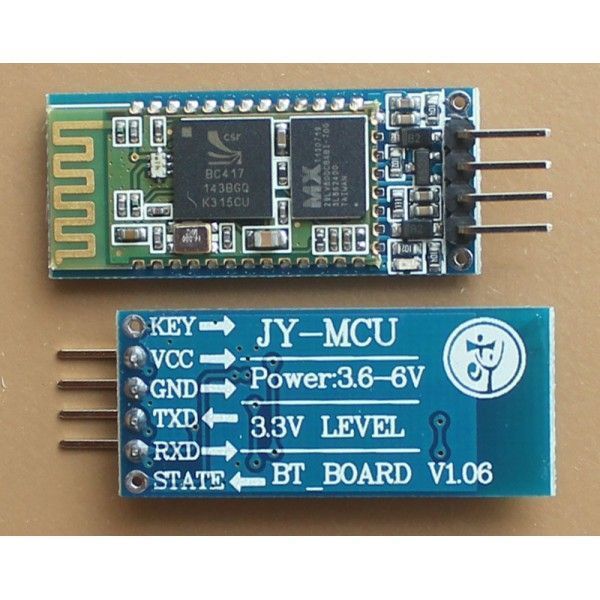 Bluetooth модуль HC-06 RS232 прийомо-передавач з антеною, на підкладці, інтерфейс RS232 3701 фото