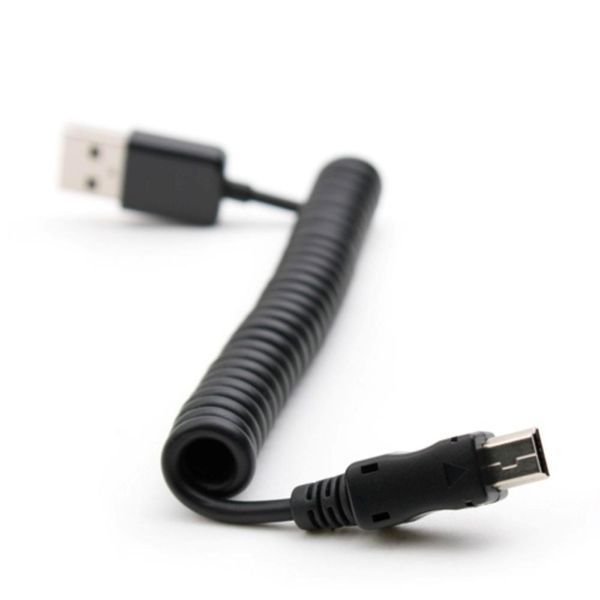 Кабель USB A male (папа) - mini USB B male (папа) спиральная навивка удлинитель 3 м переходник Spiral Кабель 2067 фото