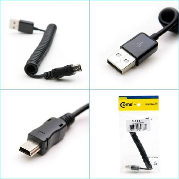 Кабель USB A male (папа) - mini USB B male (папа) спиральная навивка удлинитель 3 м переходник Spiral Кабель 2067 фото