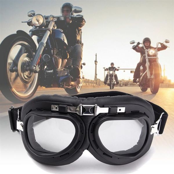 МОТО ОЧКИ ХРОМ RED BARON авиатор Aviator-Style Red Baron Motorcycle Riding Goggles Stainless Steel Frames Helm 423 фото
