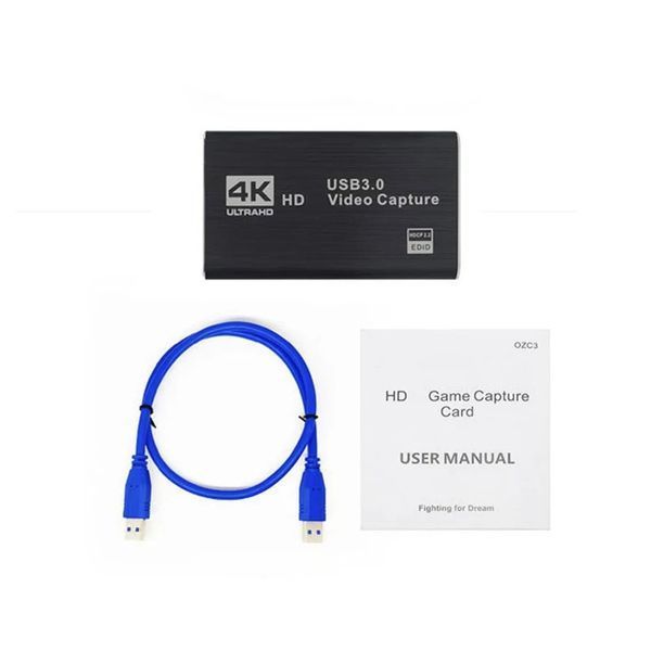 Rullz 4K 1080P USB 3.0 (+вход 3,5 мм с микрофона) внешняя карта видеозахват оцифровка стрим трансляция HDMI Vi 7880(5822) фото