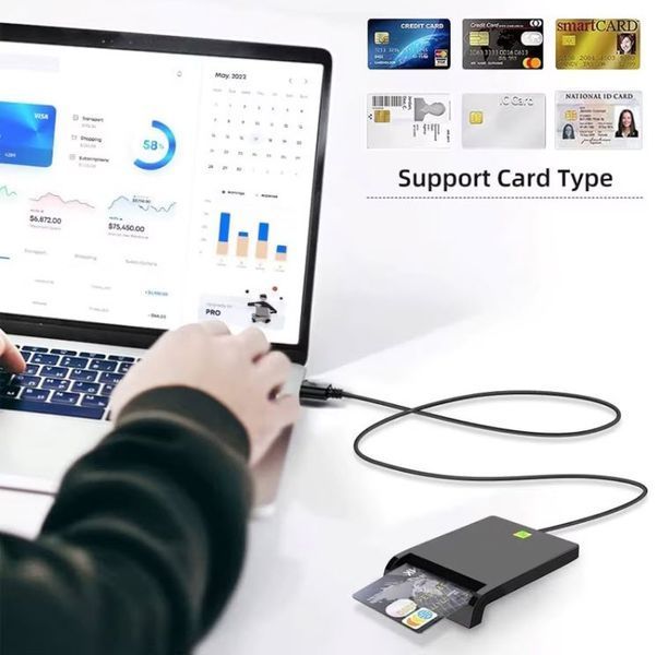 ZW-12 портативный считыватель карт ID Smart Card Reader USB Electronic DNI Reader for EMV IC DNIE Chip DNI Smart Card&nbsp; 6582-4 фото