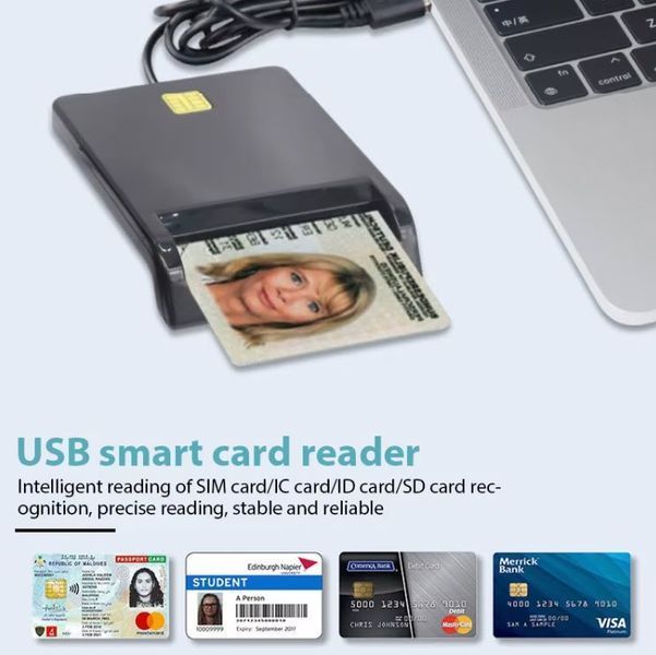 ZW-12 портативный считыватель карт ID Smart Card Reader USB Electronic DNI Reader for EMV IC DNIE Chip DNI Smart Card&nbsp; 6582-4 фото