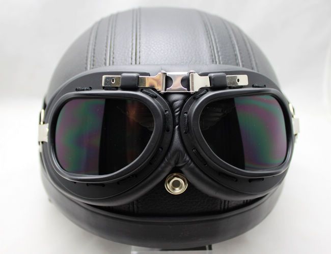 МОТО ОЧКИ ХРОМ RED BARON авиатор Aviator-Style Red Baron Motorcycle Riding Goggles Stainless Steel Frames Helm 423 фото