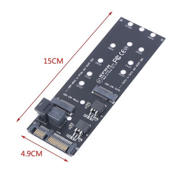 Адаптер Slimline SFF-8643 на M.2 U.2 Kit (NGFF M-Key) для NVMe PCIe та SATA SSD Адаптер є ідеальним рішенням для розширення можливостей зберігання даних на вашій материнській платі, що дозволяє підключати сучасні високошвидкісні твердотільні накопичувачі  8156 фото