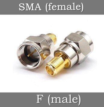 Переходник SMA female (мама) - F male (папа) адаптер для радиостанций 6842 фото