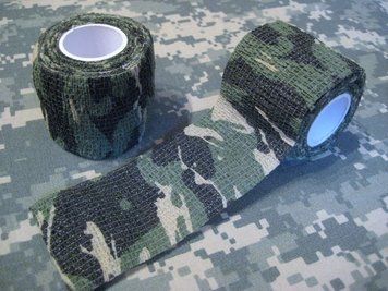 Лента камуфляжная JUNGLE ВУДЛАНД CAMOUFLAGE эластичная для камуфлирования оружия, оптики 3576 фото