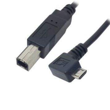 OTG кабель угловой micro USB (папа) - USB B (папа) подключение принтера сканера оборудования 0,6м 4999 фото