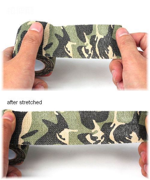 Лента камуфляжная JUNGLE ВУДЛАНД CAMOUFLAGE эластичная для камуфлирования оружия, оптики 3576 фото
