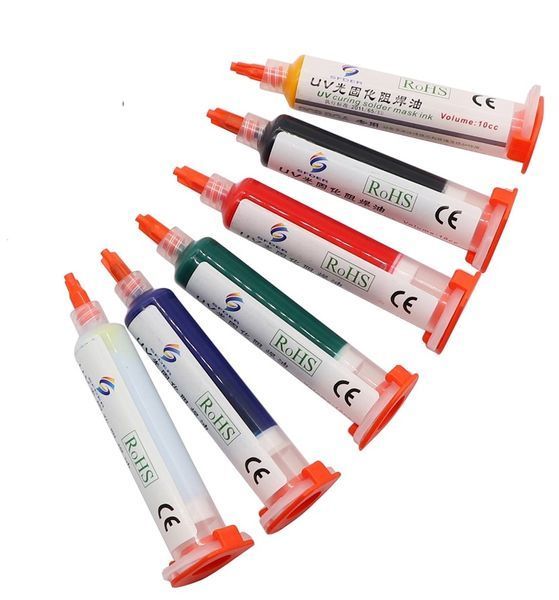 SFDER UV PCB BGA лак изоляционный аналог MECHANIC LY-UVH900 в шприце, 10 ml (белый) 6497 фото