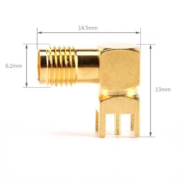 Конектор SMA female #2 прямий Thru Hole plug 5 контактний (див. розташування контактів!!! Конектор р 5004 фото