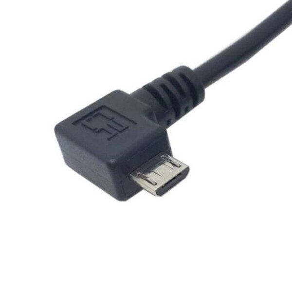 OTG кабель угловой micro USB (папа) - USB B (папа) подключение принтера сканера оборудования 0,6м 4999 фото