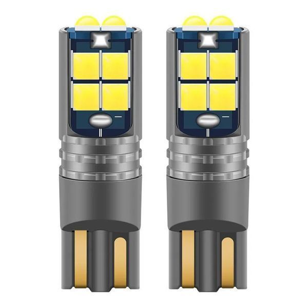 W5W T10 Lamp 168 194 LED Auto габарити 10smd 3030 (білий White 6000К 3W) лампа світлодіодна автомобільна Can Bus VW Nissan 7566 фото