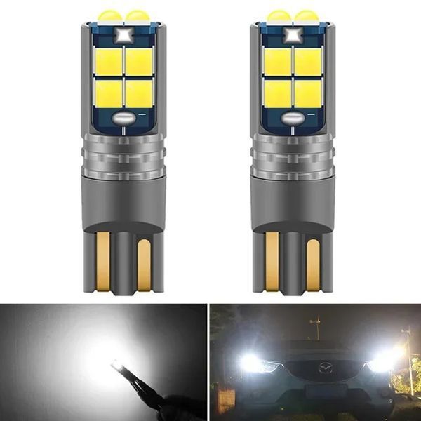 W5W T10 Lamp 168 194 LED Auto габарити 10smd 3030 (білий White 6000К 3W) лампа світлодіодна автомобільна Can Bus VW Nissan 7566 фото