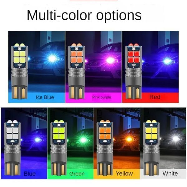 W5W T10 Lamp 168 194 LED Auto габарити 10smd 3030 (білий White 6000К 3W) лампа світлодіодна автомобільна Can Bus VW Nissan 7566 фото