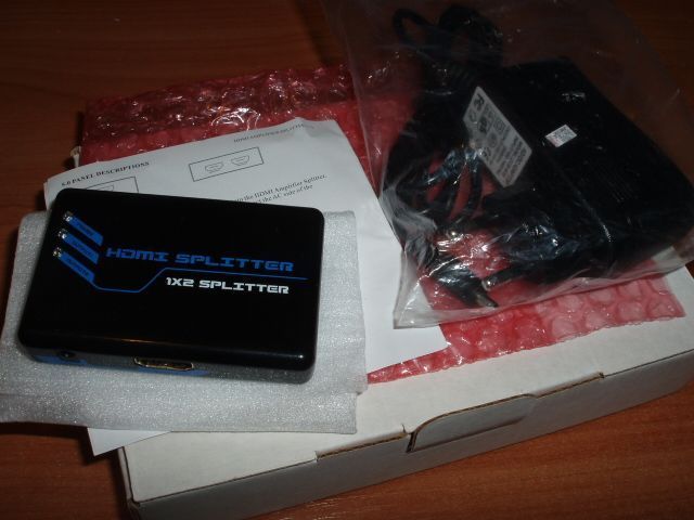 Сплиттер HDMI (1 in -> 2 out) АКТИВНЫЙ, 220 В 1040 фото