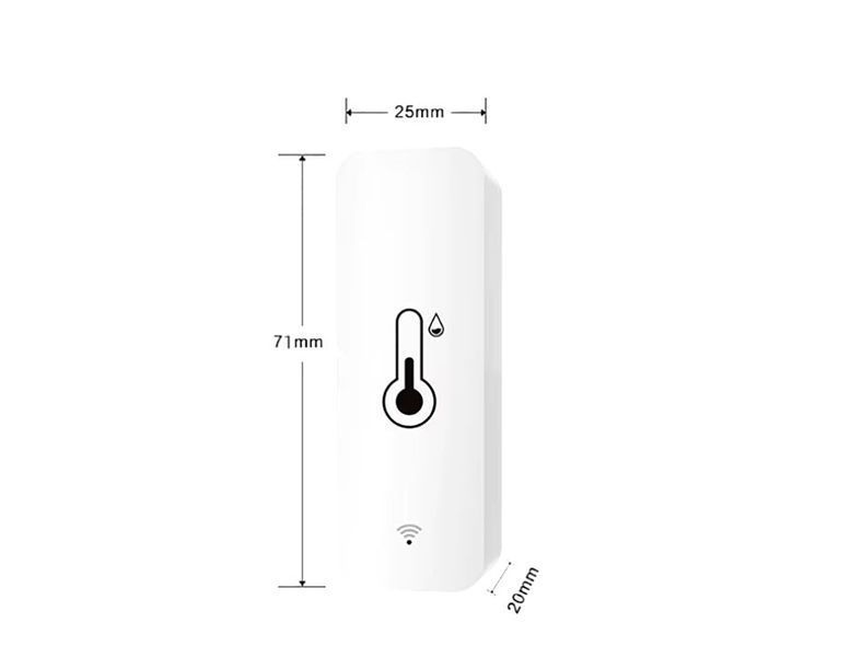 Tuya TH01 (Wi-Fi, 2.4 ГГц, IEEE 802.11 b/g/n) термодатчик (белый) влажность + температура (термометр-гигрометр 7977 фото