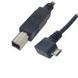 OTG кабель угловой micro USB (папа) - USB B (папа) подключение принтера сканера оборудования 0,6м 4999 фото 1