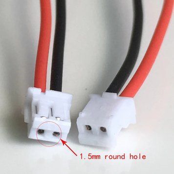JST-ZH 2 pin 1S (крок 1.5 мм) роз'єм мама кабель 13 см iMAX B6 7.4v LiPo для балансування 6618-2 фото