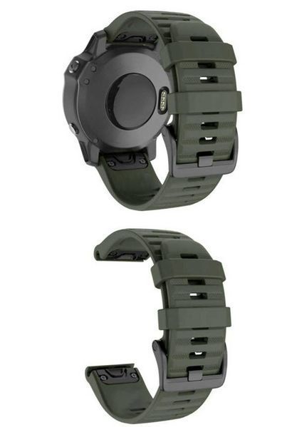 Ремешок (26 мм) Garmin QuickFit Fenix 6X 6X 6 Pro (ОЛИВКОВЫЙ -Army Green-) силикон каучук&nbsp;Fenix&nbsp;Quaitx&nbsp;Descent 6646 фото