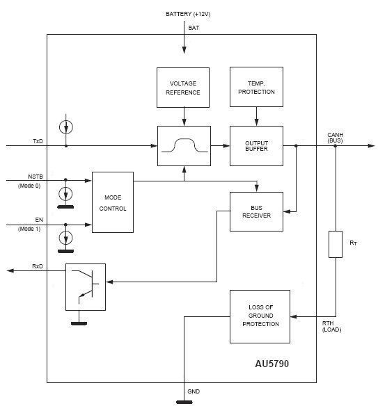 NXP AU5790D (AU5790) CAN transceiver Single wire однопроводный приемопередатчик интерфейса КАН 5944 фото