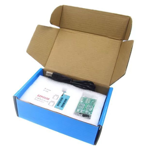 Программатор EZP2020 USB SPI для BIOS с адаптерами, поддержка 24/25/26/93 серий EEPROM и 25 Flash 7910-2 фото
