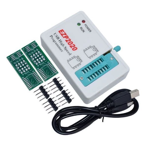 Программатор EZP2020 USB SPI для BIOS с адаптерами, поддержка 24/25/26/93 серий EEPROM и 25 Flash 7910-2 фото