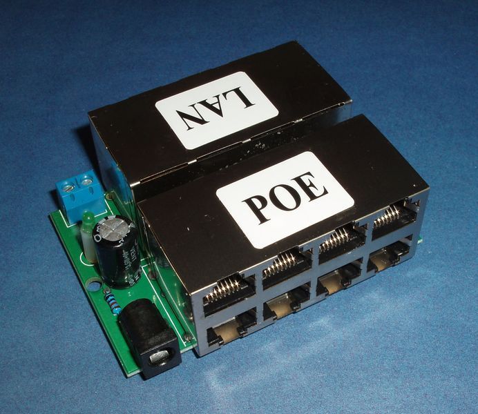 Інжектор PoE 8 портовий LAN Port Passive IEEE 802.3 af/at 10/100BASE-TX (віддалене харчування домофонів, викликових панелей, мереж 3547 фото