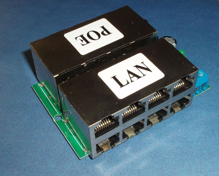 Інжектор PoE 8 портовий LAN Port Passive IEEE 802.3 af/at 10/100BASE-TX (віддалене харчування домофонів, викликових панелей, мереж 3547 фото
