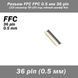 Роз'єм FFC FPC 0.5 мм 36 pin Pitch Drawer type Bottom Contact (нижнє розташування контактів) LCD монітор ТВ LED під гнучкий шлейф 7139 фото 1