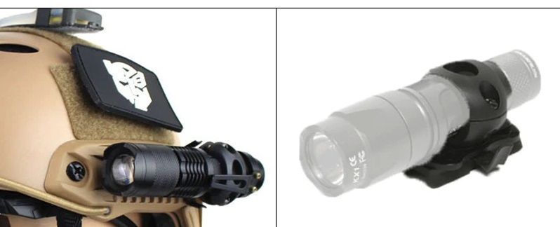 Nhelmet Tactical тактический держатель (ОЛИВА) крепление фонаря под рельсы ARC (1,2' 20-24мм) 7006 фото