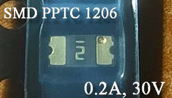 Запобіжник SMD PPTC 1206 (0.2A, 30V), що самовідновлюється, MF-PPTC-1206-0.2A-30V 5948 фото