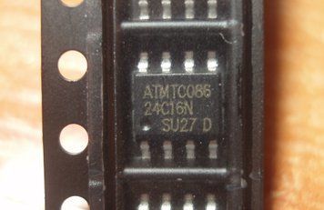Пам'ять EEPROM 24C16 SOP8 smd (860 ATMTC086 24C16N SU27 D AT24C16N 24C16N AT24N16) 2-Wire Serial EEPROM 5509 фото