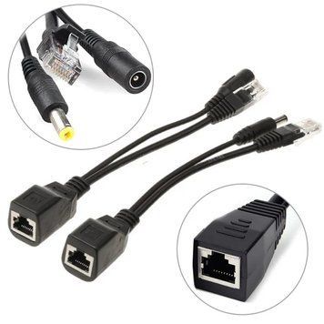POE RJ45 IEEE 802.3af подача живлення на відстані по кручений парі інжектор (приймач+передавач) подовжувач через виту пару з'єднув 3330 фото