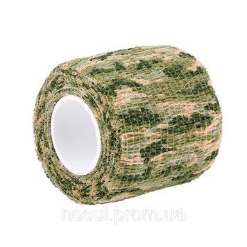 Лента камуфляжная GRASS GREEN CAMOUFLAGE эластичная для камуфлирования оружия, оптики 3578 фото