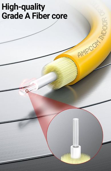Патч-корд оптический LC-LC UPC (1 м) 2.0 мм SMF 9/125&mu;m Fiber Optical Patch Cable Singlemode Simplex Bend Insensitive Fiber Optic Cord 8212 фото