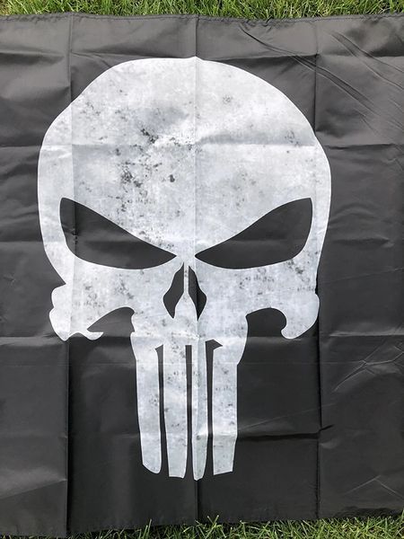 Флаг черный Punisher военный символ череп SIG Craft International NAVY SEAL каратель Black Background 150*90 7553 фото