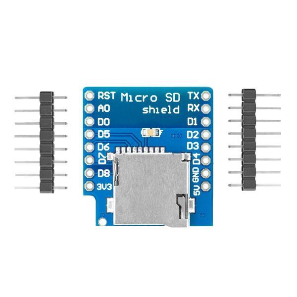 Картридер Arduino microSD TF shild 28*26 мм для D1 Mini SPI (3.3V, 5V) Card модуль слот Reader ARM MCU (сумісний Arduino WeMos D1 7229 фото