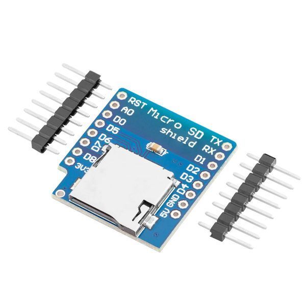 Картридер Arduino microSD TF shild 28*26 мм для D1 Mini SPI (3.3V, 5V) Card модуль слот Reader ARM MCU (сумісний Arduino WeMos D1 7229 фото