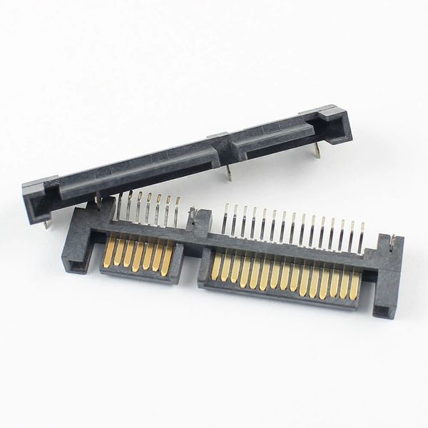 Коннектор SATA 7+15 Pin 22 Pin Male (папа)#3 SMT 1.27 мм угловой правый 5391 фото