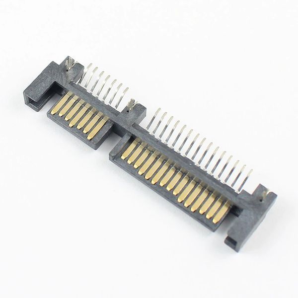 Коннектор SATA 7+15 Pin 22 Pin Male (папа)#3 SMT 1.27 мм угловой правый 5391 фото